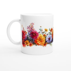 Blomstrande Keramisk Mugg – Höstfärger & Sommarglädje för Alla Tillfällen
