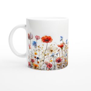 Färgsprakande Blomsteräng Keramisk Mugg – Vardagsfavoriten för Alla Tillfällen