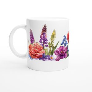 Keramisk mugg – Färgsprakande vårblommor för din vardagsfavorit