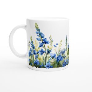Keramisk Mugg - Blå Blomsteräng: Akvarellinspiration för Din Vardagsfavorit